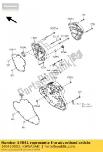 Kawasaki 140410002 cover-comp - Onderkant