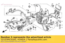 Aquí puede pedir sub arnés, inyector de Honda , con el número de pieza 32103MCS000: