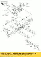 330010583458, Kawasaki, Brazo-comp-swing, p. plata klx125 kawasaki klx 125 2013 2015 2016, Nuevo