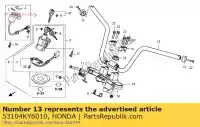 53104KY6010, Honda, poids, poignée honda cb fjs nss vfr 250 400 600 750 800 1990 1991 1992 1993 1994 1995 1996 1997 1998 1999 2001 2005 2006 2008 2009 2010 2011 2012 2013, Nouveau