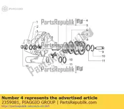 Ici, vous pouvez commander le arbre de boite de vitesse auprès de Piaggio Group , avec le numéro de pièce 2359081: