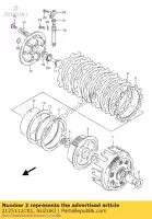 2125112C01, Suzuki, spacer, primair suzuki rgv 250 1989 1991 1992 1993 1994, Nieuw