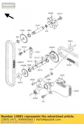 Qui puoi ordinare titolare da Kawasaki , con numero parte 130911471: