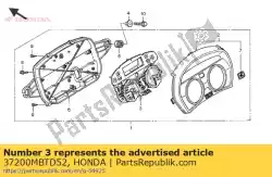 Aquí puede pedir medidor de montaje, velocidad y tacómetro de Honda , con el número de pieza 37200MBTD52: