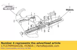 Here you can order the no description available at the moment from Honda, with part number 17537MM5640ZB: