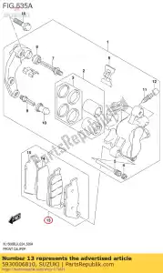 suzuki 5930006810 juego de almohadillas - Lado inferior