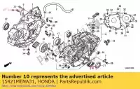 15421MENA31, Honda, scherm, oliefilter honda  crf 250 450 2009 2010 2011 2012 2013 2014 2015 2017, Nieuw