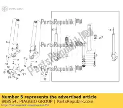 Aquí puede pedir tubo de precarga de Piaggio Group , con el número de pieza 898554: