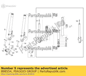 Piaggio Group 898554 tubo de precarga - Lado inferior