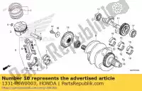 13314MW0003, Honda, Rolamento b, virabrequim (br honda cbr fireblade rr cb  f hornet xa fa ra x r f2 cbr900rr cb900f cb500f cb500fa cbr500r cbr500ra cb500xa cb650fa cbr650fa cbr650f cmx500a cb650ra cbr650ra cbr650r 900 500 650 , Novo