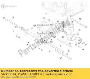 Piaggio Group 5A000034 suporte de bloco silencioso completo - Lado inferior