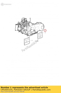 aprilia CM1605105 150 4t / 2v euro 3 moteur complet - La partie au fond
