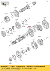 Qui puoi ordinare marcia, uscita 3a, 19t klx450a8f da Kawasaki , con numero parte 132620444: