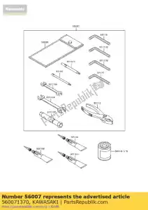 Kawasaki 560071370 gereedschapsset - Onderkant