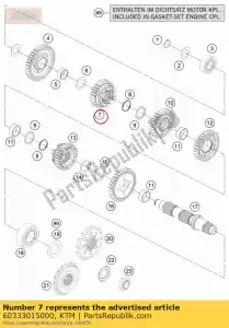 KTM 60333015000 sliding gear 5.gear - Bottom side