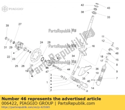 Aprilia 006422, Pier?cie?, OEM: Aprilia 006422