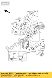 Aquí puede pedir lámpara de techo, azul + de Kawasaki , con el número de pieza 5502210806H: