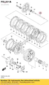 Suzuki 2311027A00 varilla, comp - Lado inferior