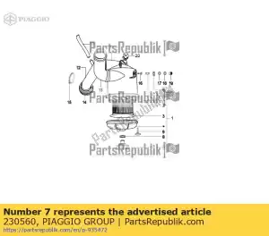 Piaggio Group 230560 espaciador - Lado inferior