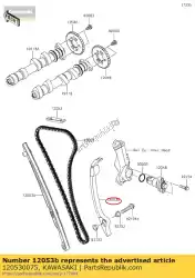 Here you can order the guide-chain,rr er650a6s from Kawasaki, with part number 120530075:
