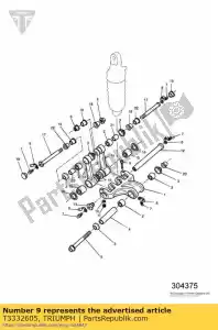 triumph T3332605 parafuso de fixação - Lado inferior