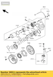 kawasaki 260110112 wire-lead ksv700a7f - Bottom side