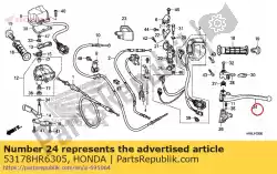 Aqui você pode pedir o alavanca l strg hndl em Honda , com o número da peça 53178HR6305: