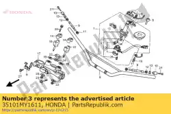 Ici, vous pouvez commander le pas de description disponible auprès de Honda , avec le numéro de pièce 35101MY1611: