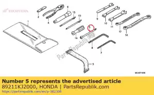 honda 89211KJ2000 llave, caja (8 mm) - Lado inferior