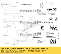 569562, Piaggio Group, targhetta ape vin: zapc80000, motor: c000m 50 2009 2010 2011 2012 2013 2014 2015 2016 2017 2018 2019 2020 2021 2022, Nuovo