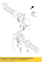 Here you can order the switch,handle,l from Suzuki, with part number 3740023E10: