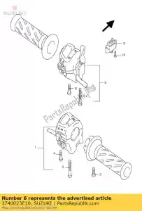 suzuki 3740023E10 switch,handle,l - Bottom side