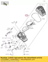 110100867, Kawasaki, 01 filtr-zestaw-powietrza kawasaki  400 2018 2019 2020 2021, Nowy