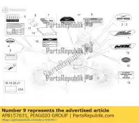 AP8157631, Piaggio Group, piatto moto-guzzi norge stelvio zgulze00, zgulzg00, zgulzu01 1200 2006 2008 2009 2011 2016 2017, Nuovo