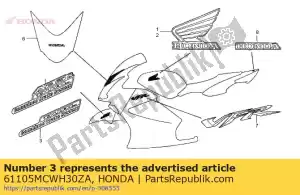 Honda 61105MCWH30ZA marca, frontal * tipo1 * - Lado inferior