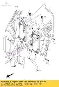 suzuki 1772035G11 radiador comp, w - Lado inferior