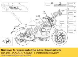 geluidsemissie sticker van Piaggio Group, met onderdeel nummer 884198, bestel je hier online: