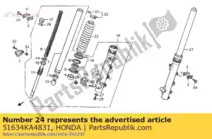 honda 51634KA4831 houder, as (showa) - Onderkant