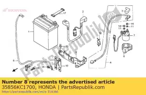 Honda 35856KC1700 caoutchouc de choc, magn - La partie au fond