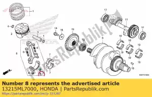 honda 13215ML7000 nut, connecting rod - Bottom side