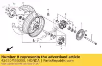 42650MBB000, Honda, sub assy ruota., rr. honda vtr 1000 1997 1998 1999, Nuovo