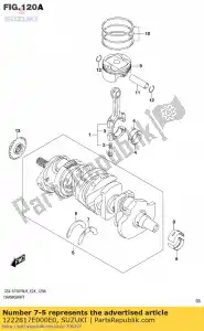 Suzuki 1222817E000E0 manivela de rolamento - Lado inferior