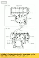 921511515, Kawasaki, tornillo, 10x85 zx1200-a1 kawasaki zx 1200 2000 2001 2002 2003 2004 2005 2006, Nuevo