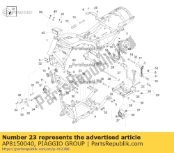 Aprilia AP8150040, Binnenzeskantschroef m10x110, OEM: Aprilia AP8150040