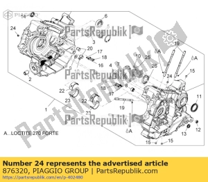 aprilia 876320 gekalibreerde plug 1.8 - Onderkant