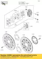 43080017251J, Kawasaki, caliper-sub-assy, ??fr, lh, g kawasaki zx10r ninja  zzr f winter test edition performance sport krt replica abs zx1000 s r zx1400 h j zx 10r zzr1400 non zx14r brembo ohlins sl1 my18 1000 1400 , Nowy