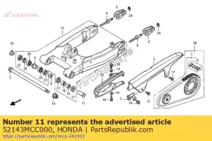 Honda 52143MCC000 colarinho, l. pivô - Lado inferior