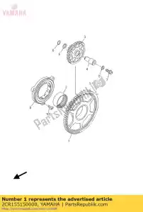 yamaha 2CR155150000 engrenagem 3 - Lado inferior