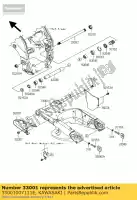 33001007111E, Kawasaki, arm-comp-swing,f.s.black kawasaki zx ninja r 1000 10, New