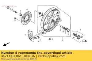 Honda 44711KPP861 pneu, fr. (irc) (80 / 90-17 - Lado inferior